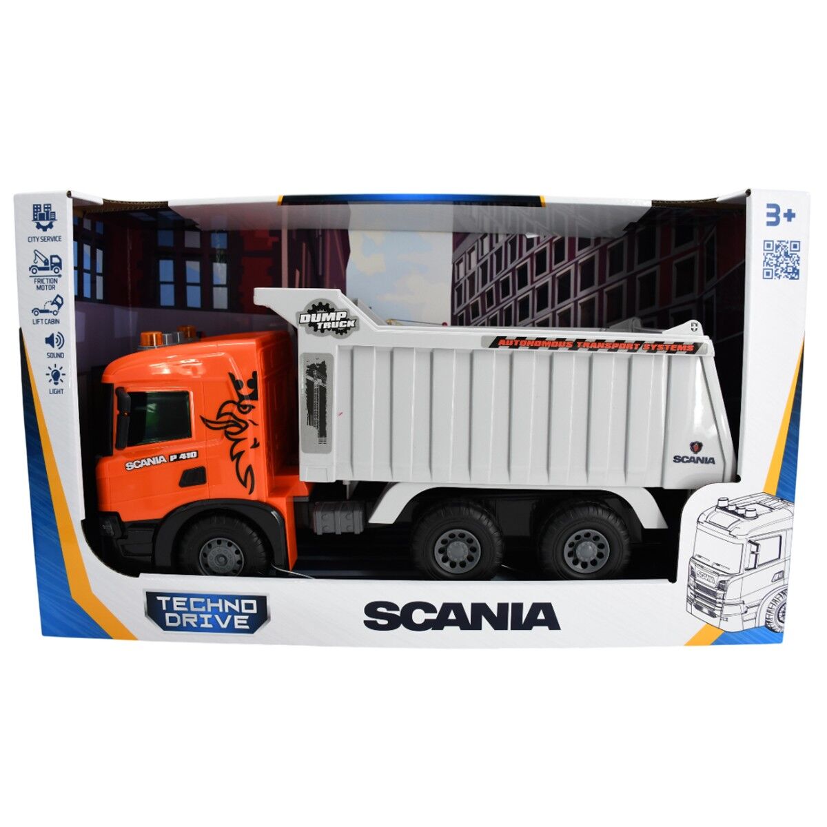 Автомодель серії "Super Big Truck" – САМОСКИД SCANIA (світло, звук)