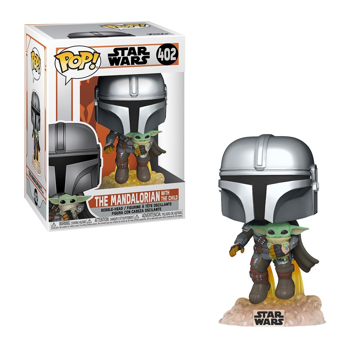 Ігрова фігурка FUNKO POP! серії "Мандалорець" - МАНДАЛОРЕЦЬ, ЩО ЛЕТИТЬ З МАЛЮКОМ
