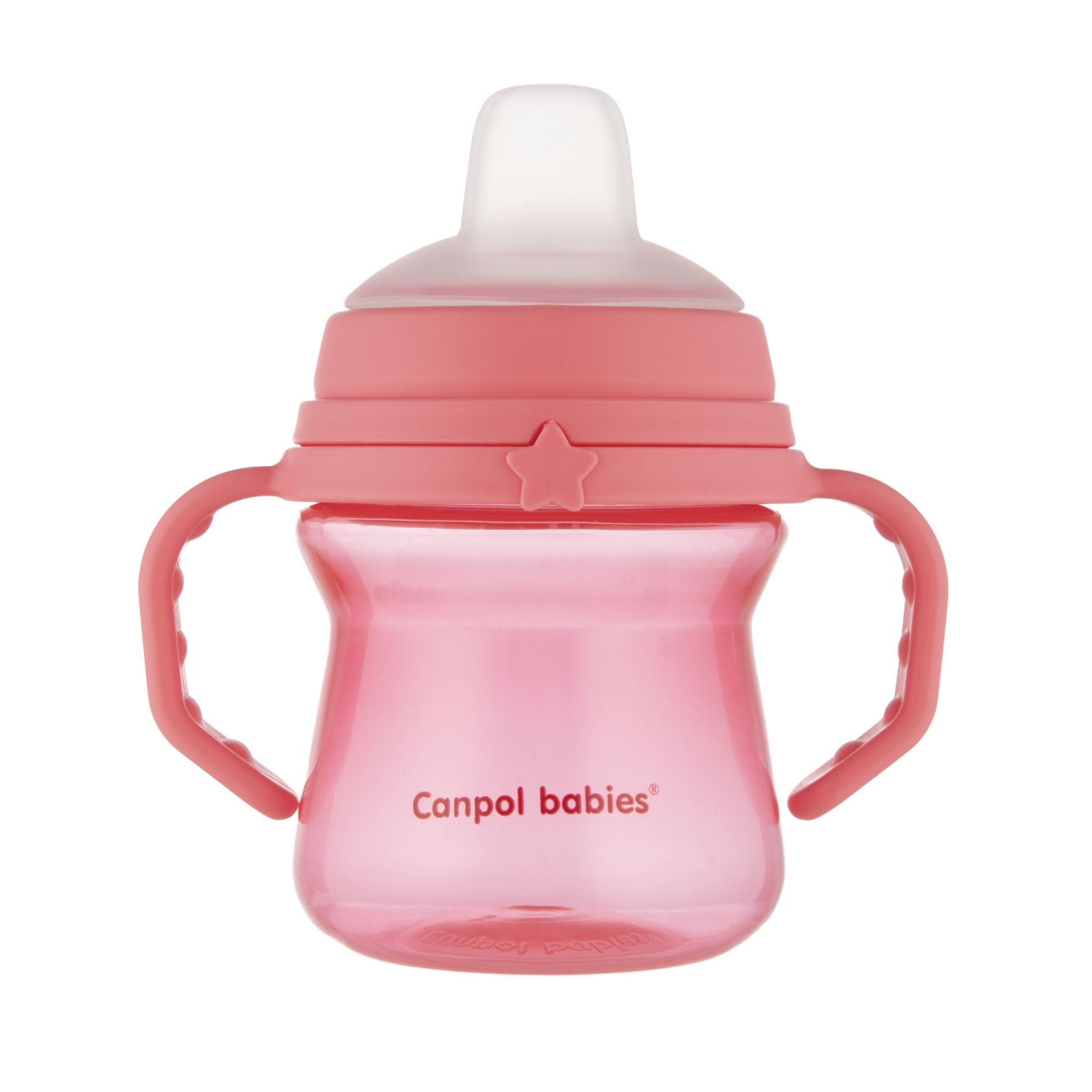 Canpol babies Кружка тренувальна з силіконовим носиком FirstCup 150 мл - рожева