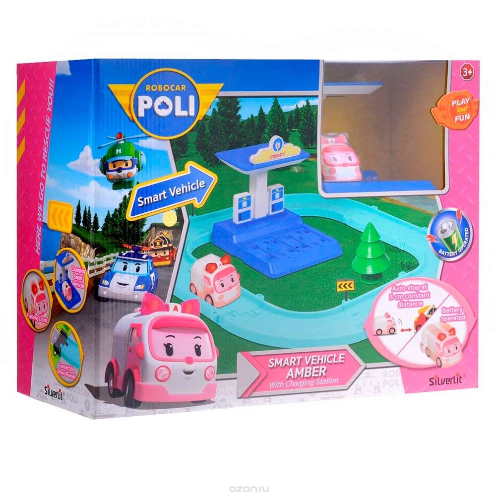 Набір Robocar Poli Трек з розумною машиною Ембер (83271)