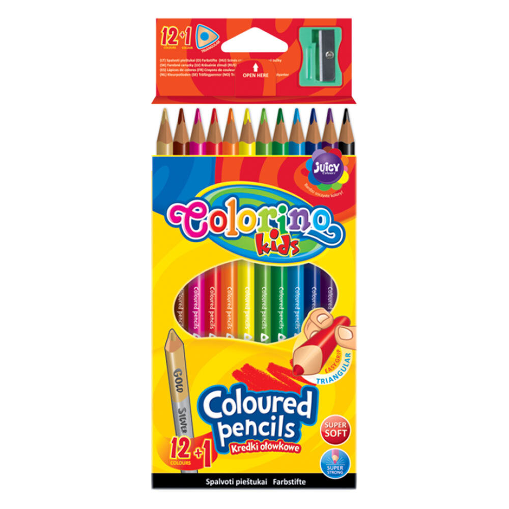 Олівці кольорові трикутні Colorino 12 кольорів (54706PTR)