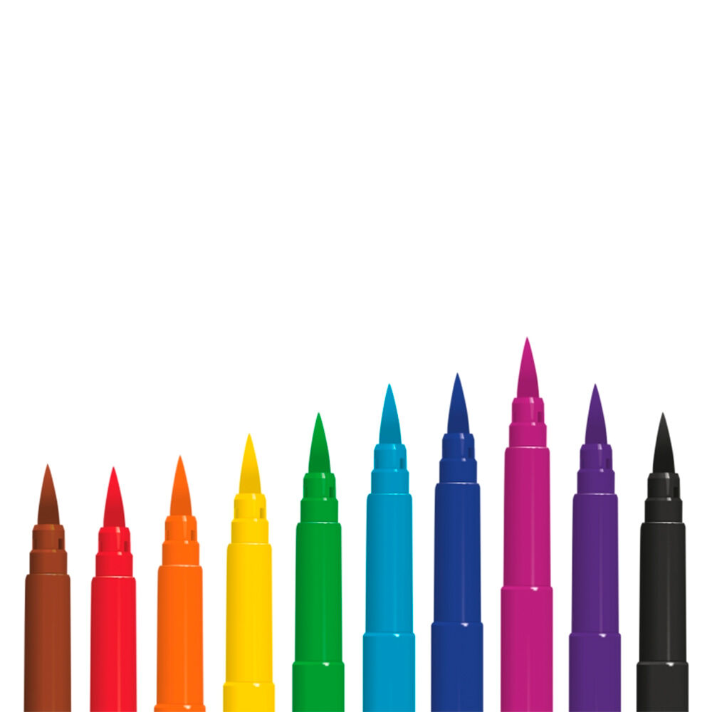 Фломастери Colorino Brush 10 кольорів 10 шт (65610PTR)