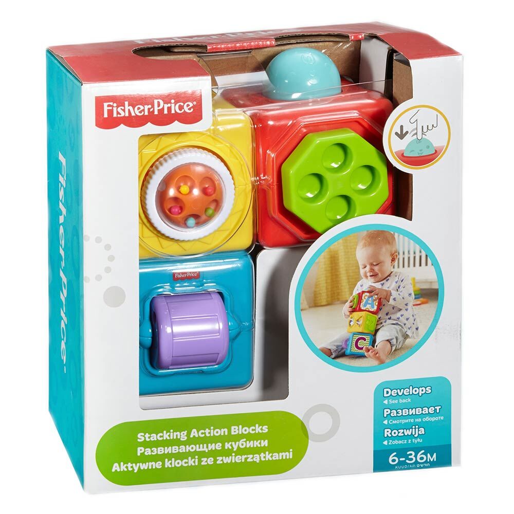 Ігровий набір Fisher-Price Кубики що рухаються яскраві (DHW15)