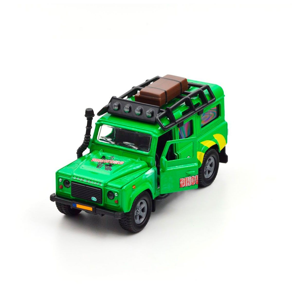 Ігровий набір – LAND ROVER (з причепом і динозавром)