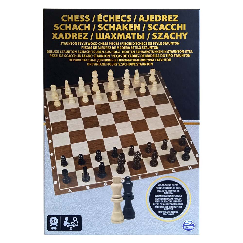 Настільна гра Spin Master Шахи дерев’яні фігури (SM98367/6033313)