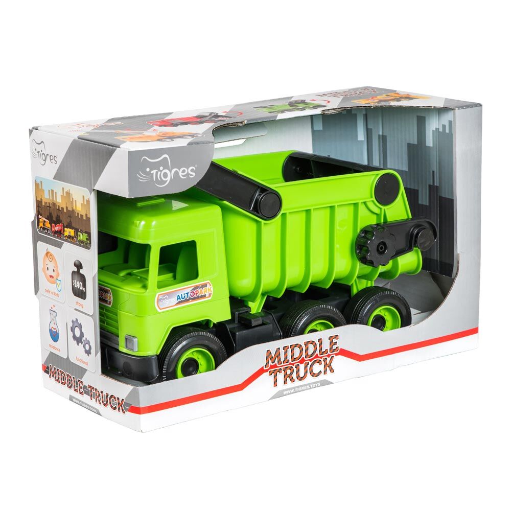 Машинка Tigres Middle truck Зелений самоскид (39482)