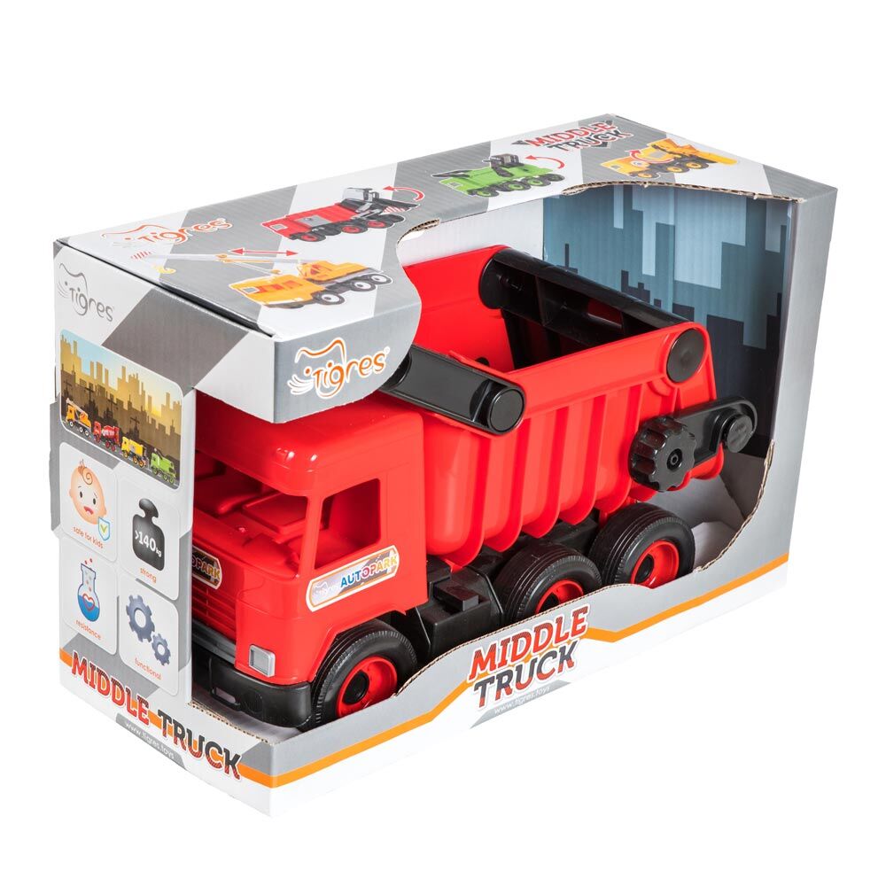 Машинка Tigres Middle truck Червоний самоскид (39486)