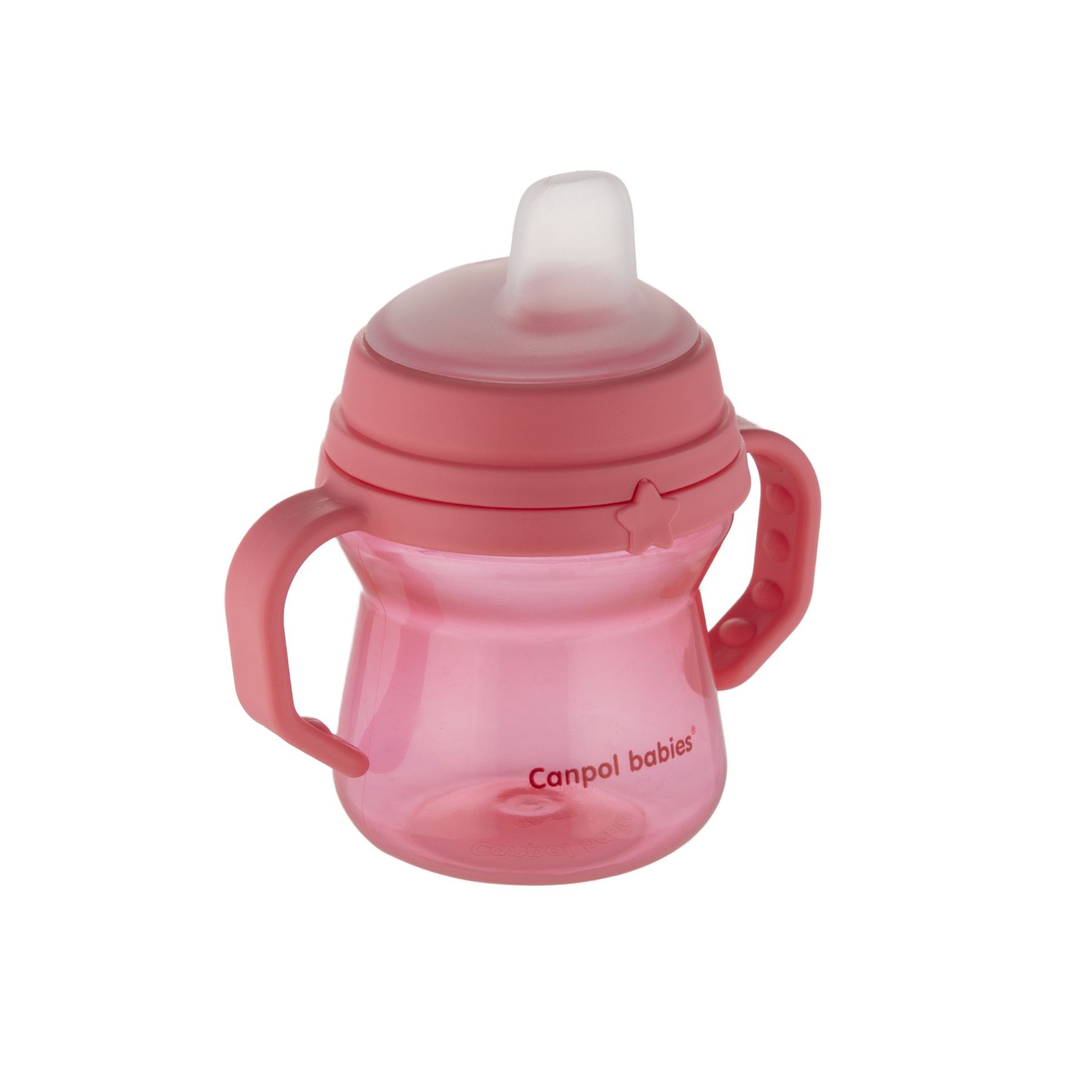 Canpol babies Кружка тренувальна з силіконовим носиком FirstCup 150 мл - рожева