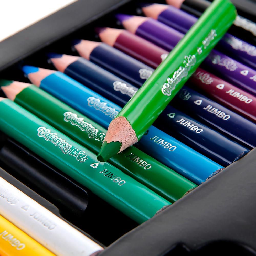Олівці кольорові трикутні Colorino Mini Jumbo 20 кольорів з точилкою (32971PTR)