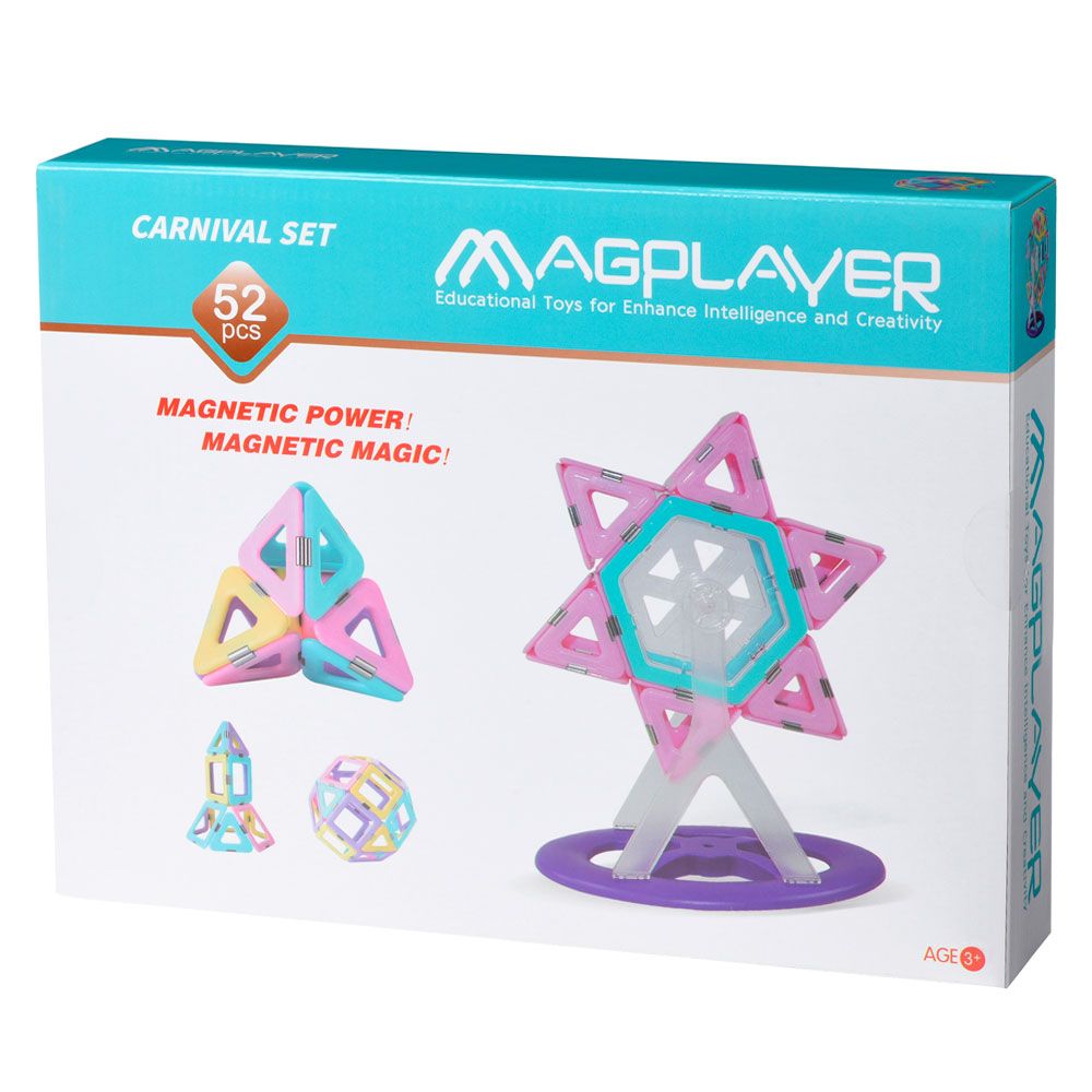 Конструктор Magplayer магнітний 52 елементи (MPH2-52)