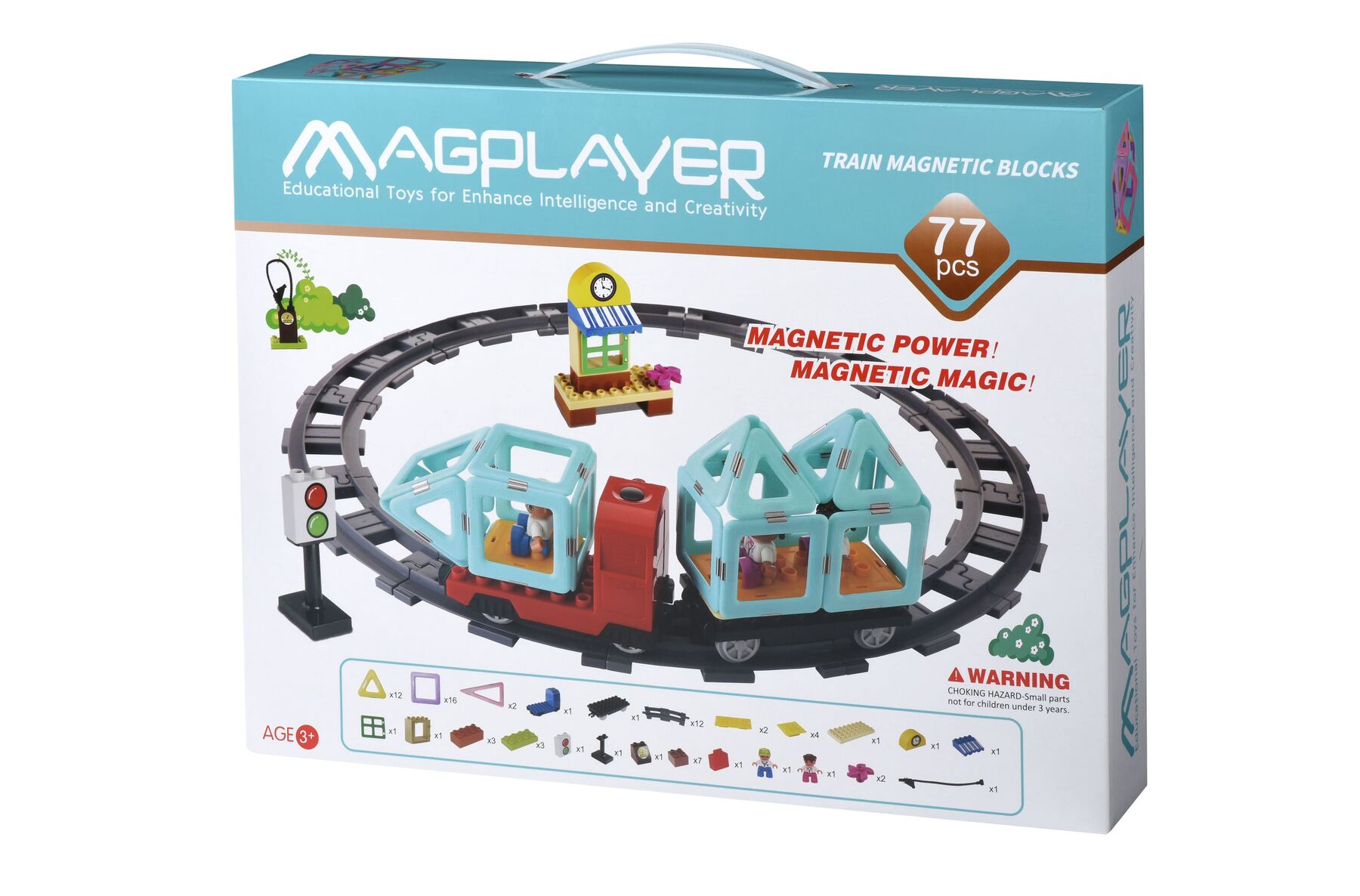 Конструктор Magplayer Потяг 77 елементів (MPH2-77)