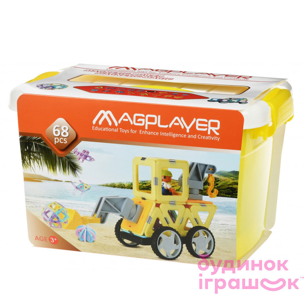 Конструктор Magplayer магнітний 68 елементів в боксі (MPT2-68)