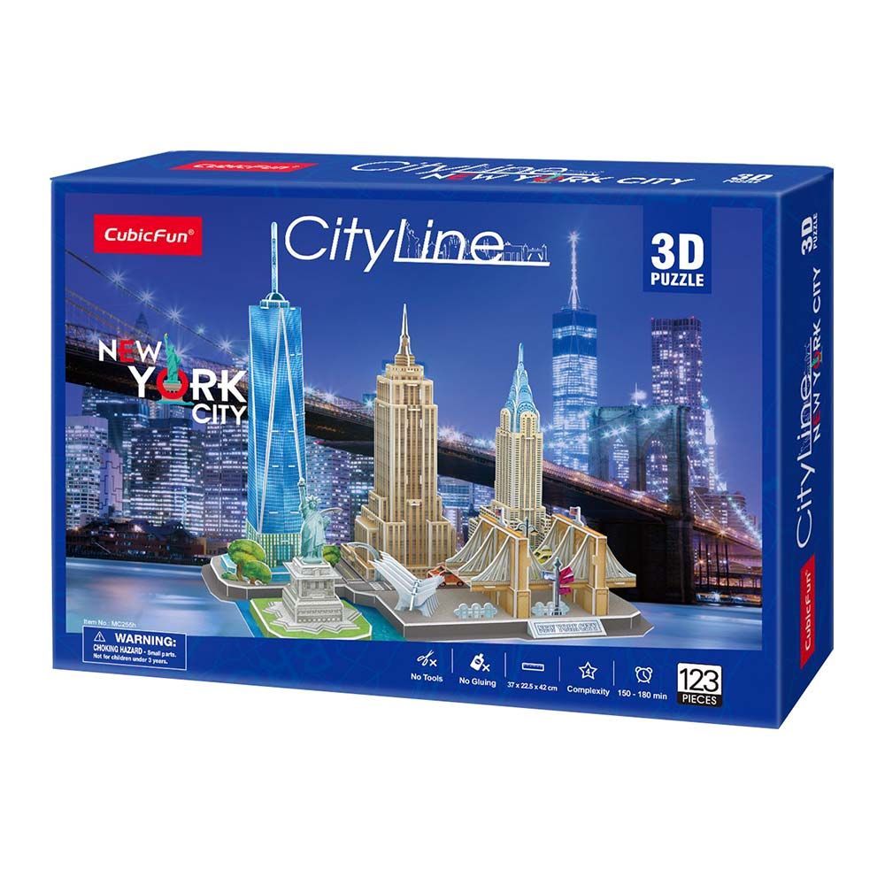 Тривимірна головоломка-конструктор Cubic Fun Сіті лайн Нью-Йорк (MC255h)