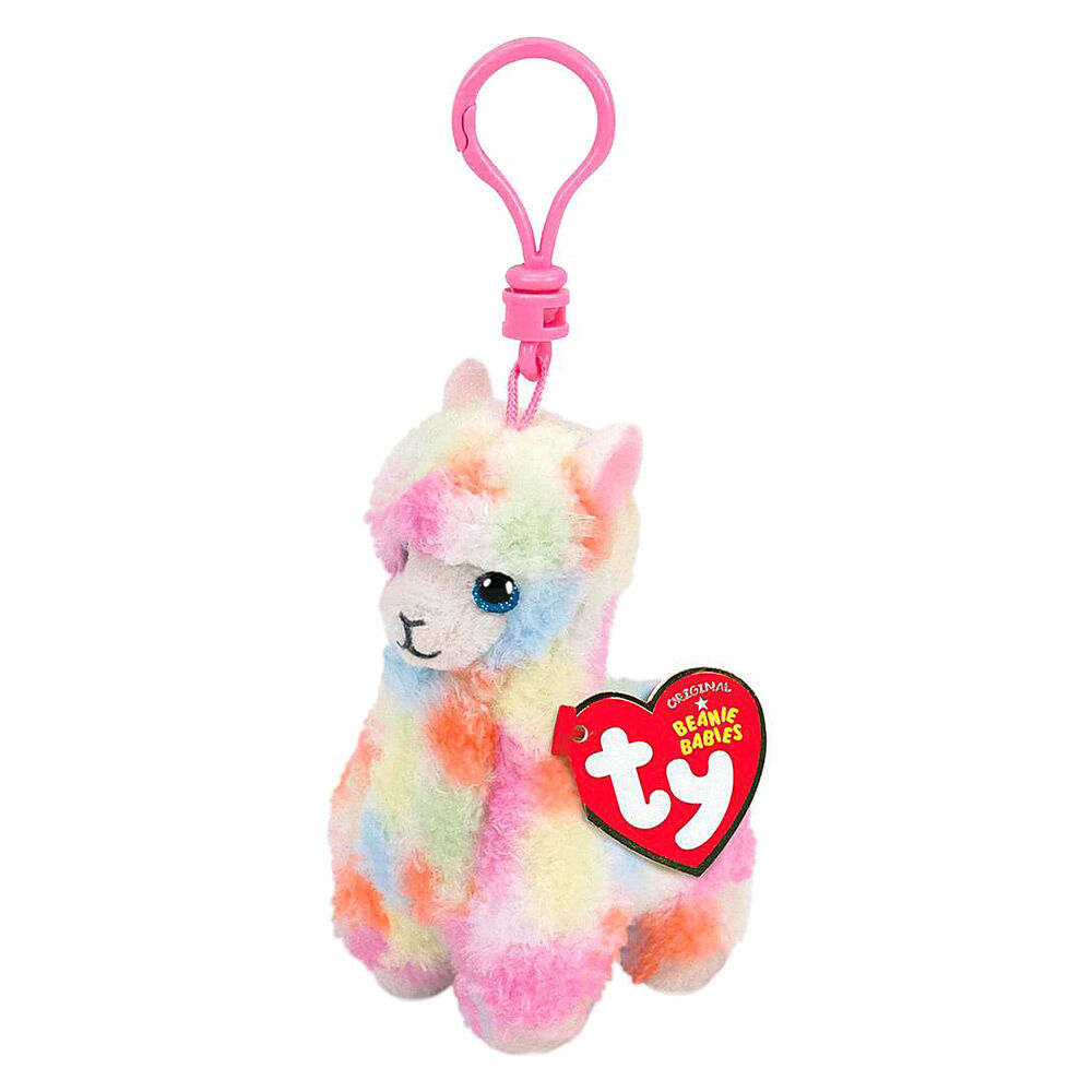 М'яка іграшка-брелок TY Beanie Boo's Різнобарвна лама Лола 12 см (36601)