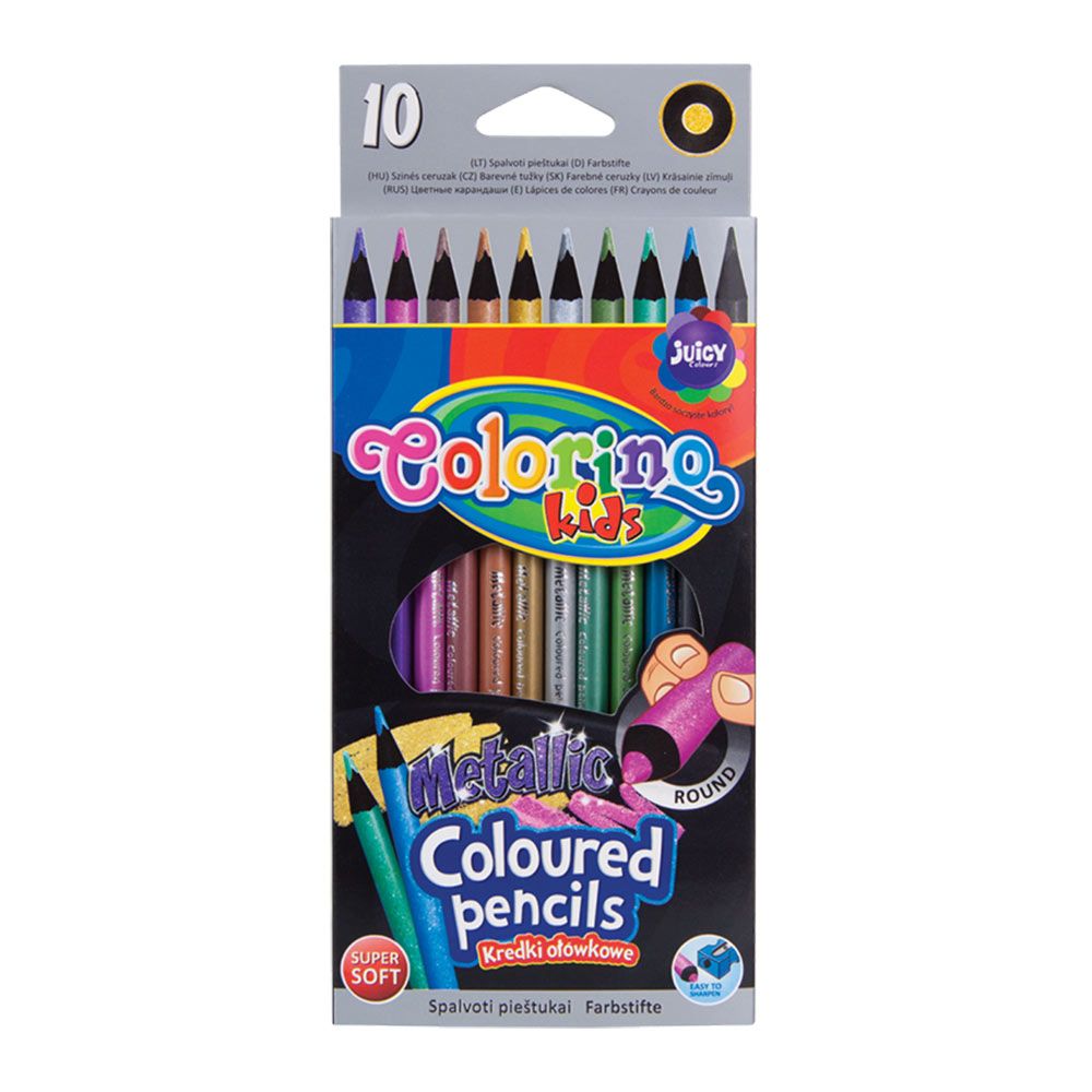 Олівці Colorino Металік 10 кольорів круглі (34678PTR)