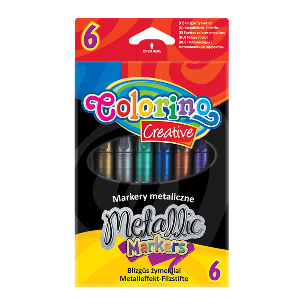 Маркери Colorino 6 кольорів металізовані (32582PTR)
