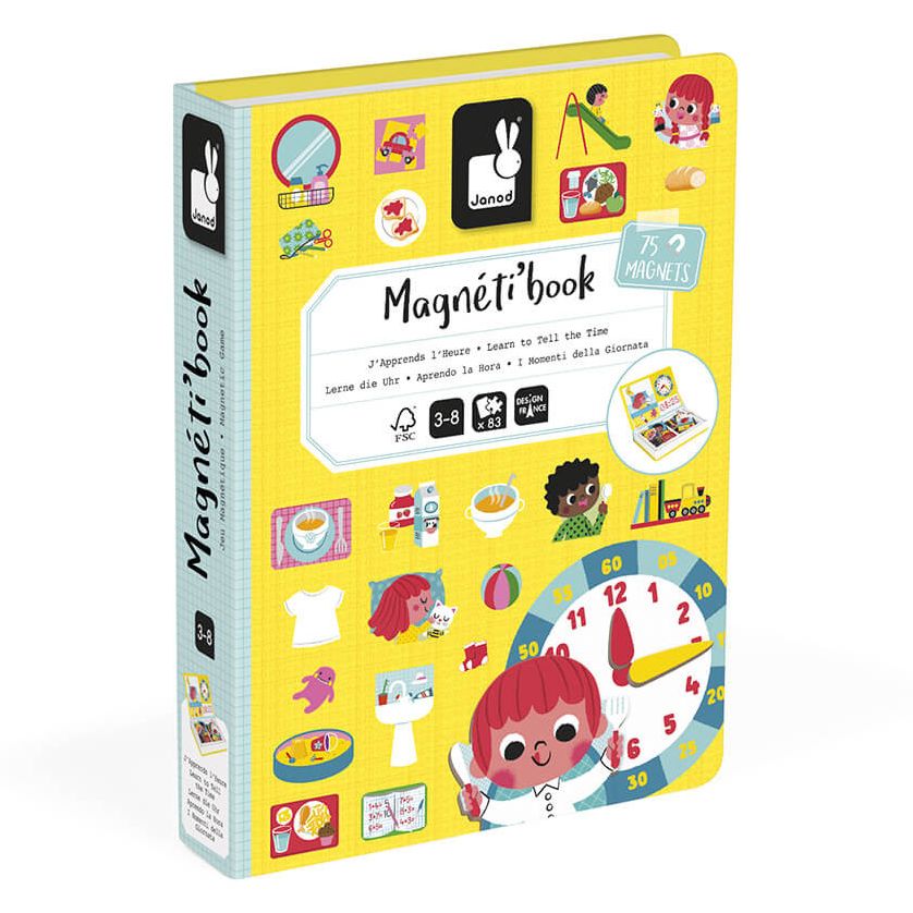 Магнітна книга Janod Вчимося називати час (J02724)