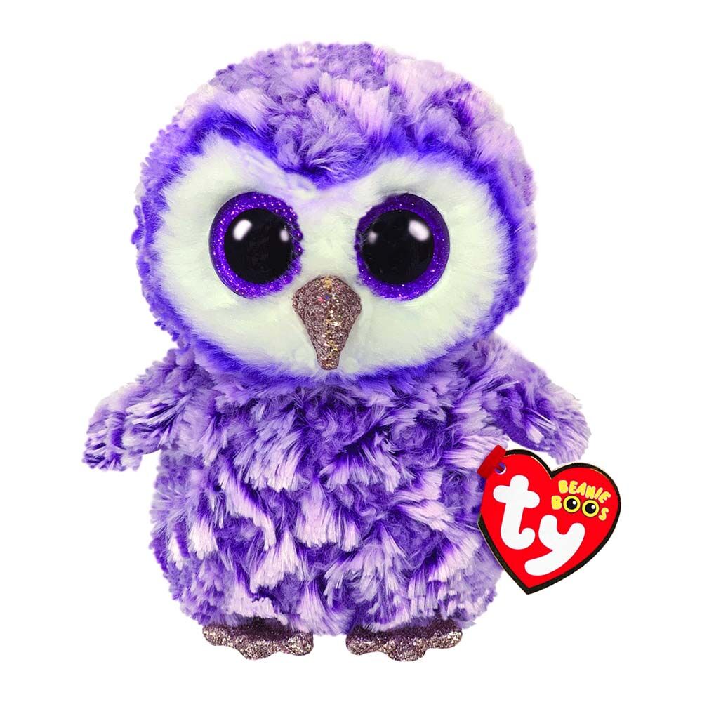 М'яка іграшка TY Beanie boos Сова Місячне сяйво фіолетова 15 см (36325)