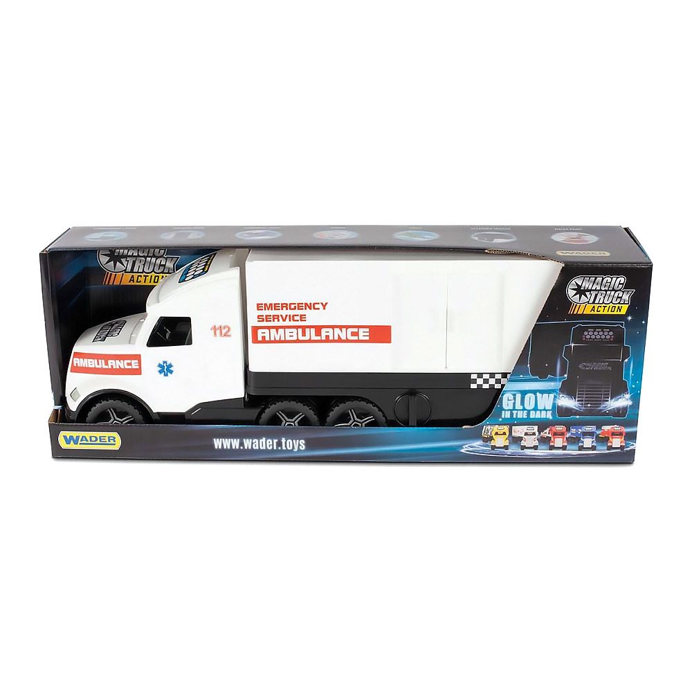 Машинка Wader Magic truck Швидка допомога фари світяться (36210)