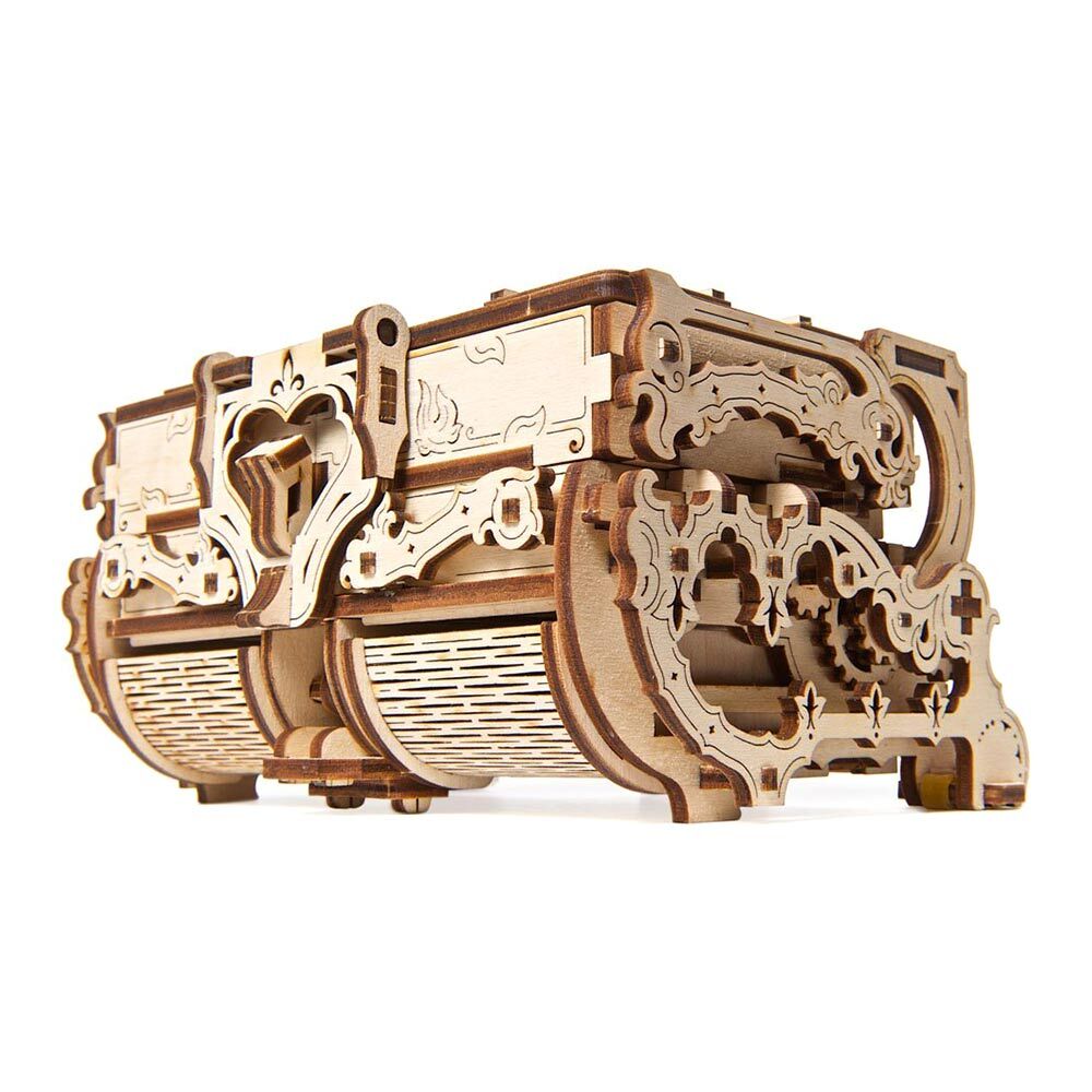 Дерев'яний 3D конструктор Ukrainian Gears Антикварна механічна скринька, 185 деталей (70089)