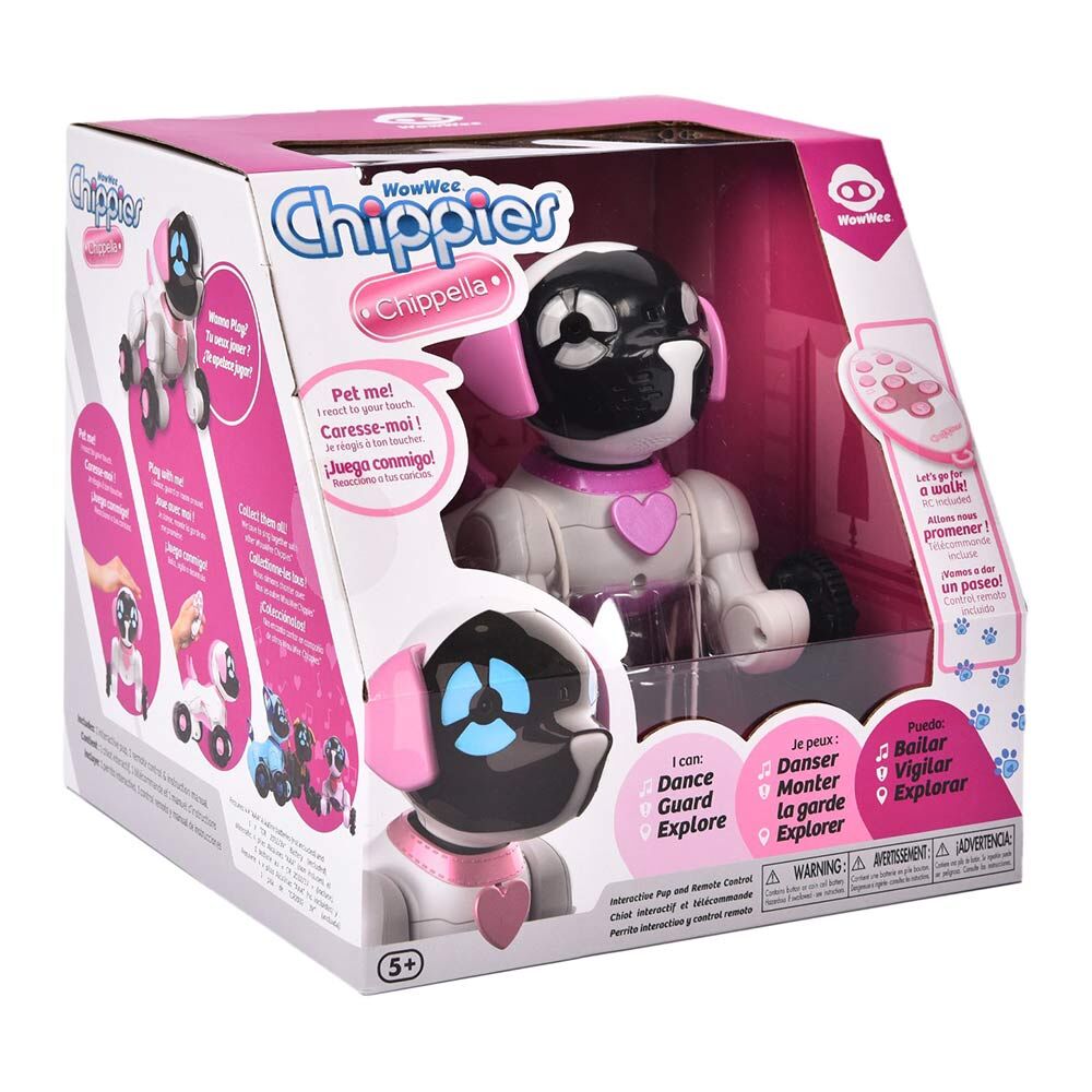 Інтерактивна іграшка WowWee Chippies Цуценя Чіпелла біло-рожева (W2804/3817)