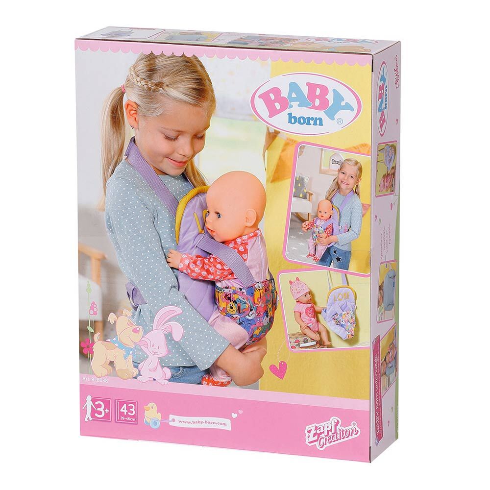 Рюкзак-кенгуру для ляльки Baby Born Комфортна прогулянка з аксесуарами (828038)