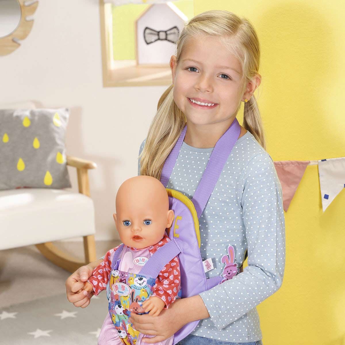 Рюкзак-кенгуру для ляльки Baby Born Комфортна прогулянка з аксесуарами (828038)