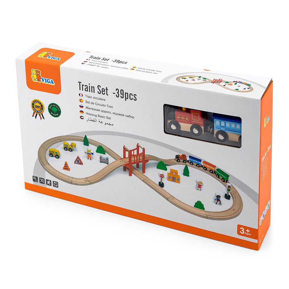 Ігровий набір Viga Toys Залізниця 39 елементів (50266)