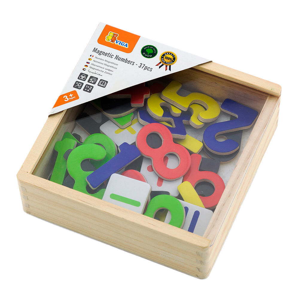 Навчальний набір Viga Toys Магнітні цифри і знаки 37 елементів (50325)