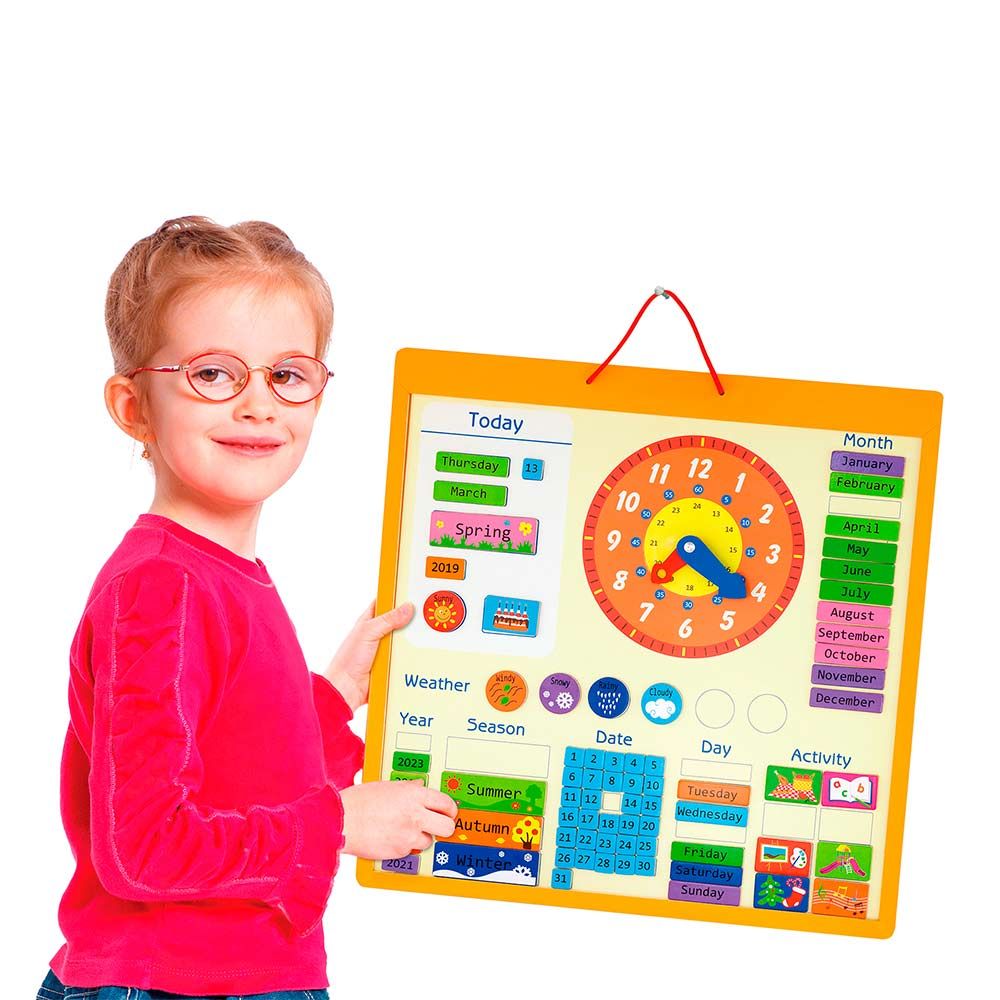 Магнітний календар Viga Toys англійською мовою (50377)