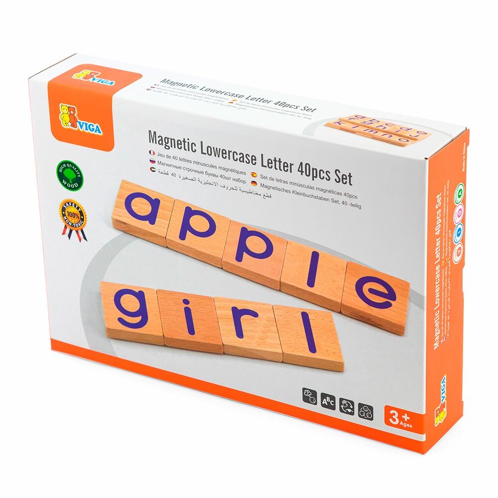 Начальна гра Viga Toys Англійський алфавіт малі літери 40 елементів (50590)