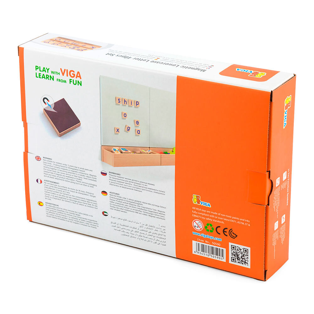 Начальна гра Viga Toys Англійський алфавіт малі літери 40 елементів (50590)