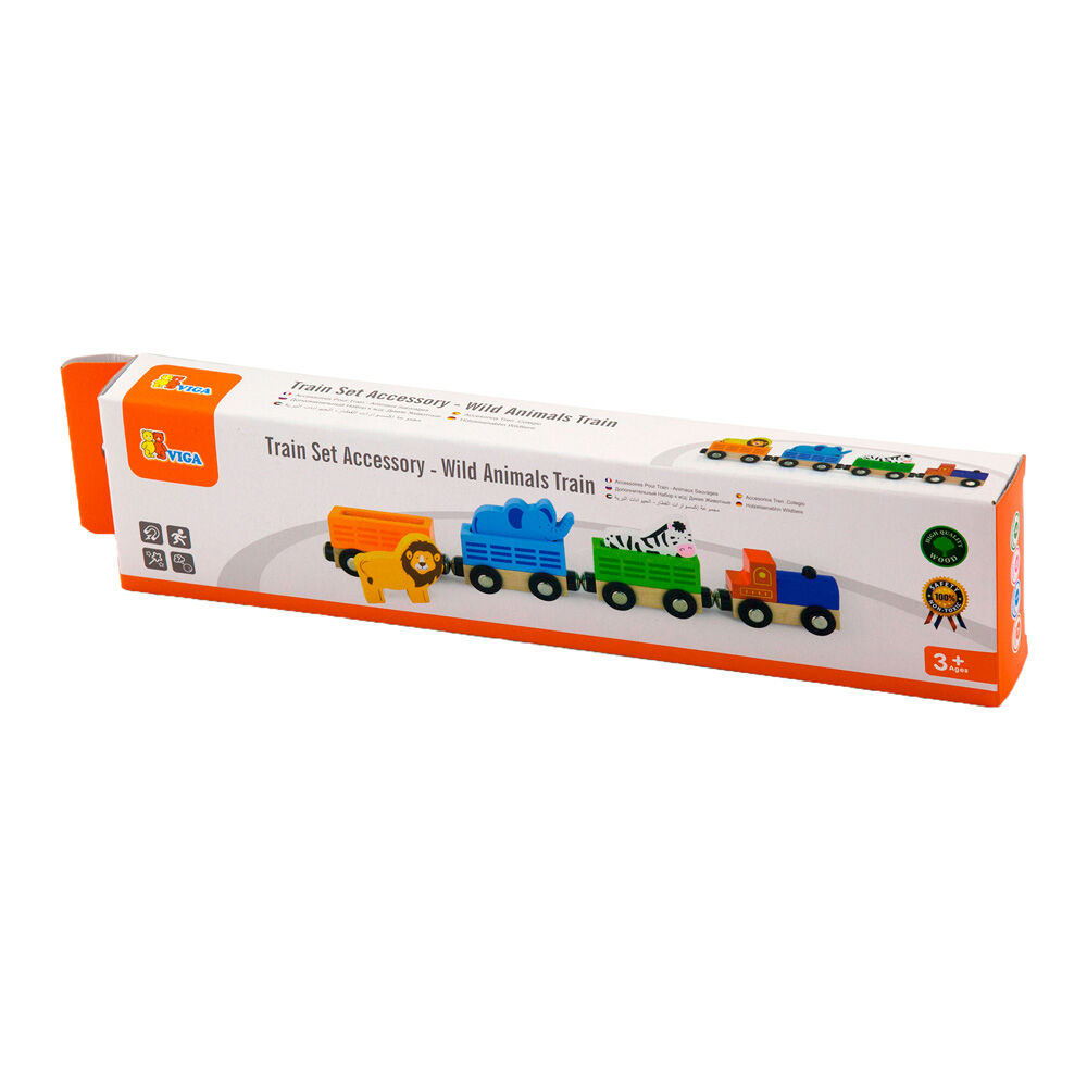 Додатковий набір до залізниці Viga Toys Потяг з тваринами (50822)