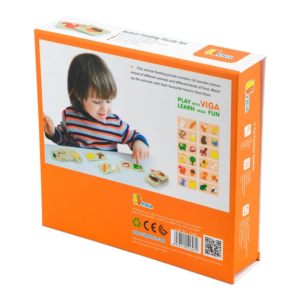 Набір пазлів Viga Toys Що їдять тварини (51607)