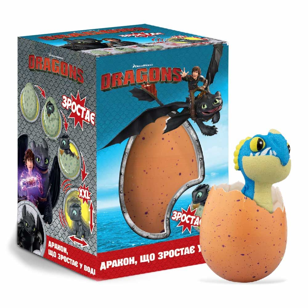 Іграшка-сюрприз що зростає Craze Mega Eggs DreamWorks Dragons в яйці (13328)