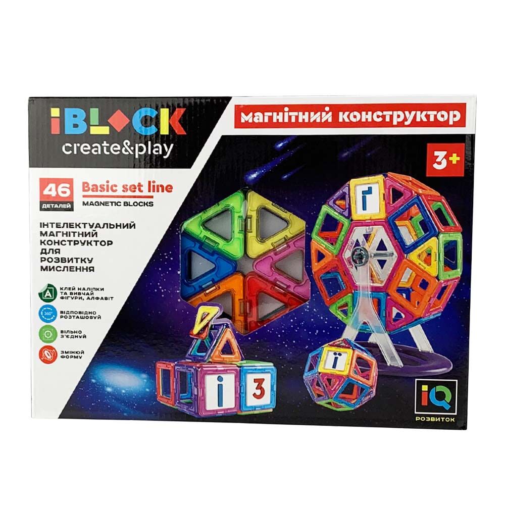 Магнітний конструктор IBLOCK Колесо огляду 46 деталей (PL-920-05)