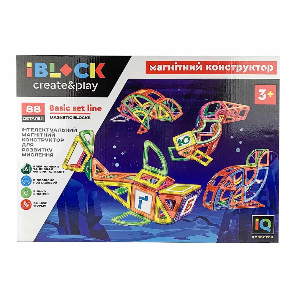 Магнітний конструктор IBLOCK 88 деталей (PL-920-07)