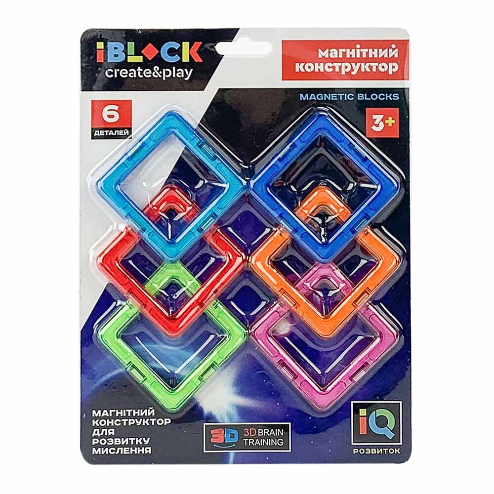 Магнітний конструктор IBLOCK 6 деталей (PL-920-12)