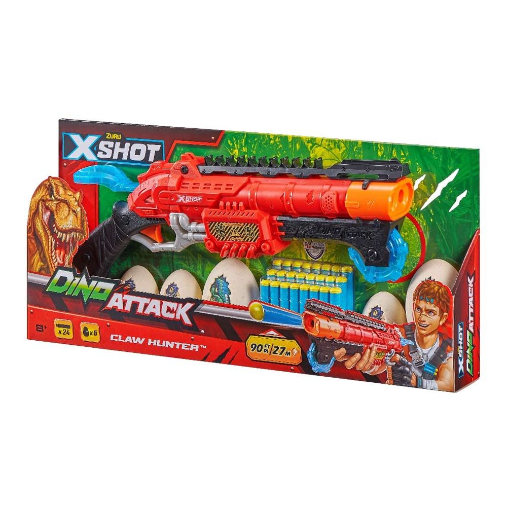 Швидкострільний бластер X-Shot Dino Claw Hunter з аксесуарами та 24 патронами (4861)