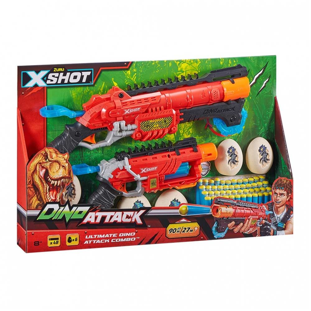 Набір швидкострільних бластерів X-Shot Dino Combo Pack з аксесуарами та 48 патронами (4859)