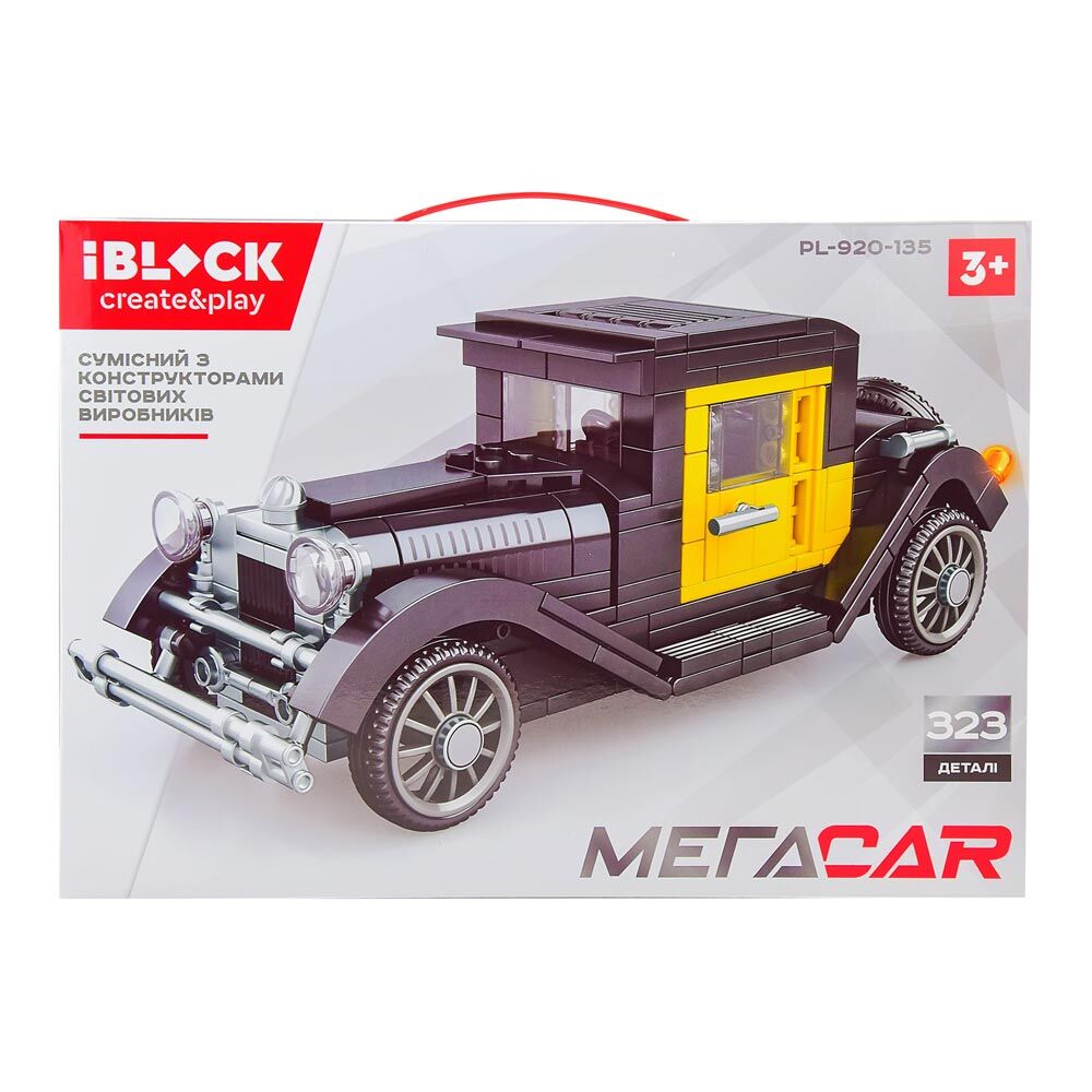 Конструктор IBLOCK Седан 1930-х чорний (PL-920-135)