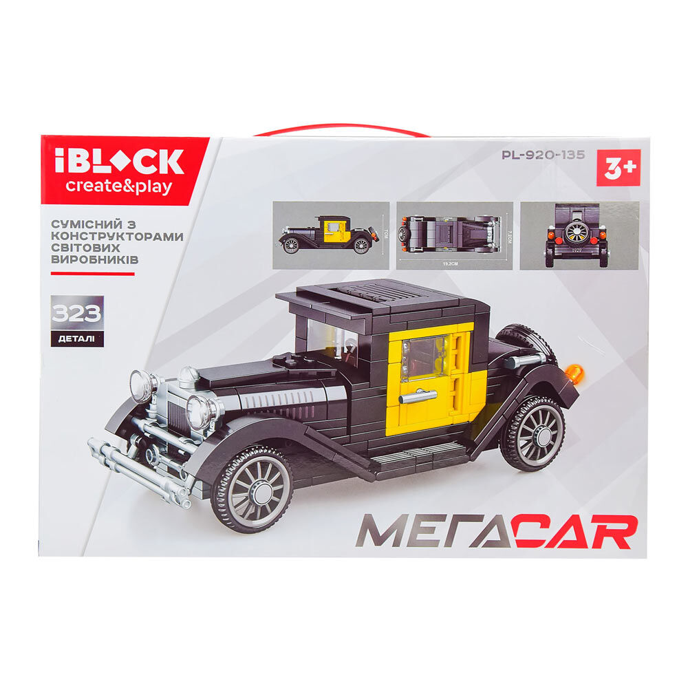 Конструктор IBLOCK Седан 1930-х чорний (PL-920-135)