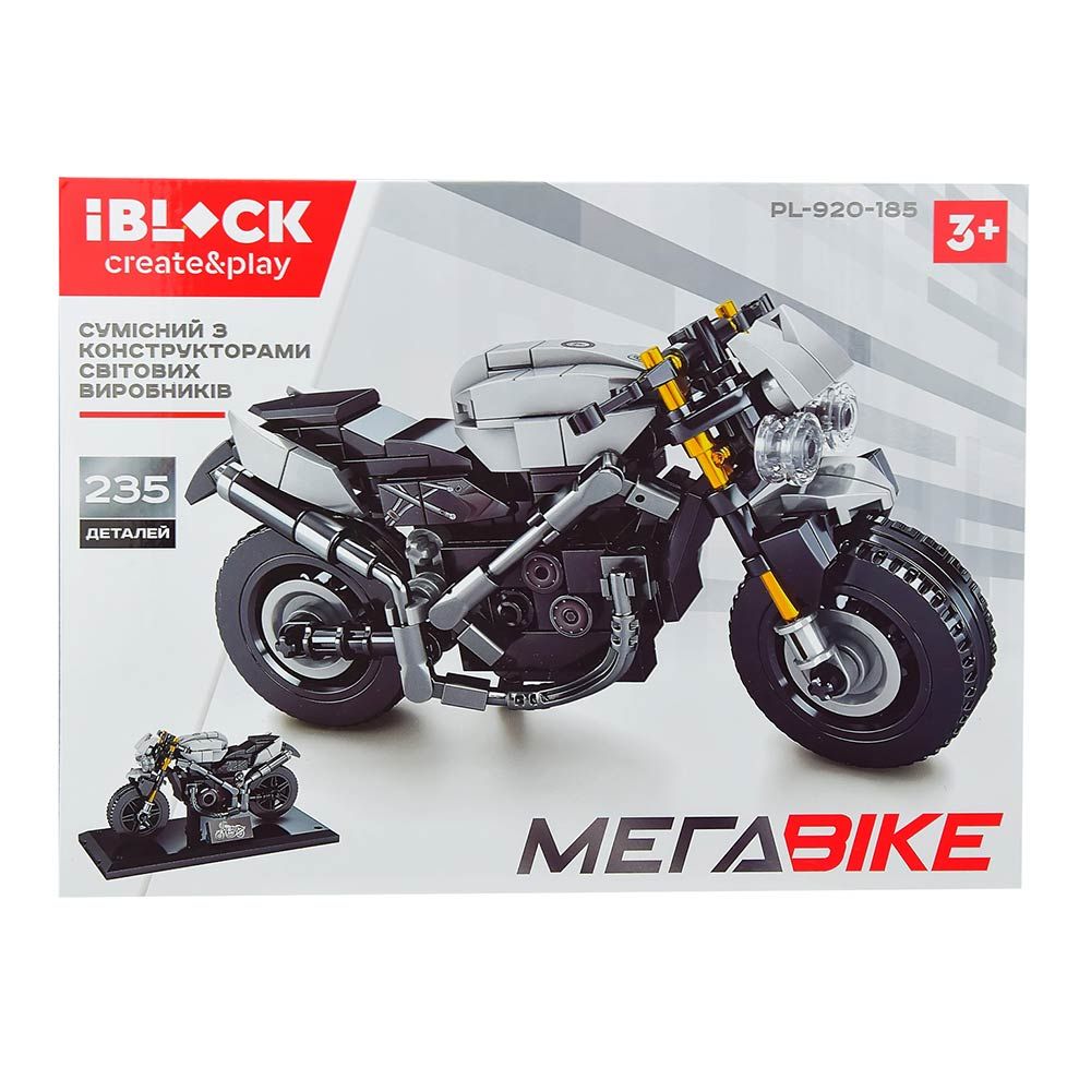 Конструктор IBLOCK Мега Bike Мотоцикл boxer twin із двома передніми фарами (PL-920-185)
