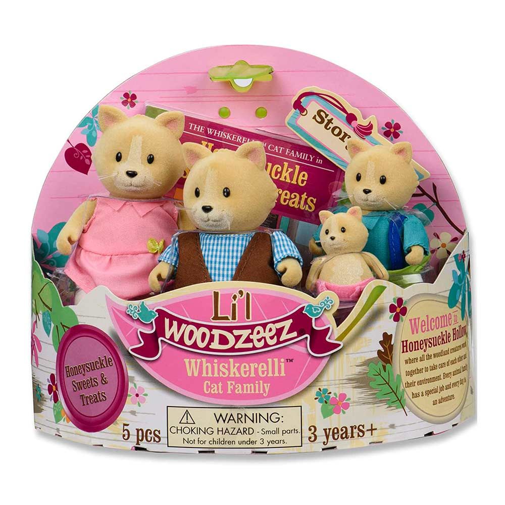 Набір фігурок Li′l Woodzeez Сім′я котів з книжкою (6156Z)