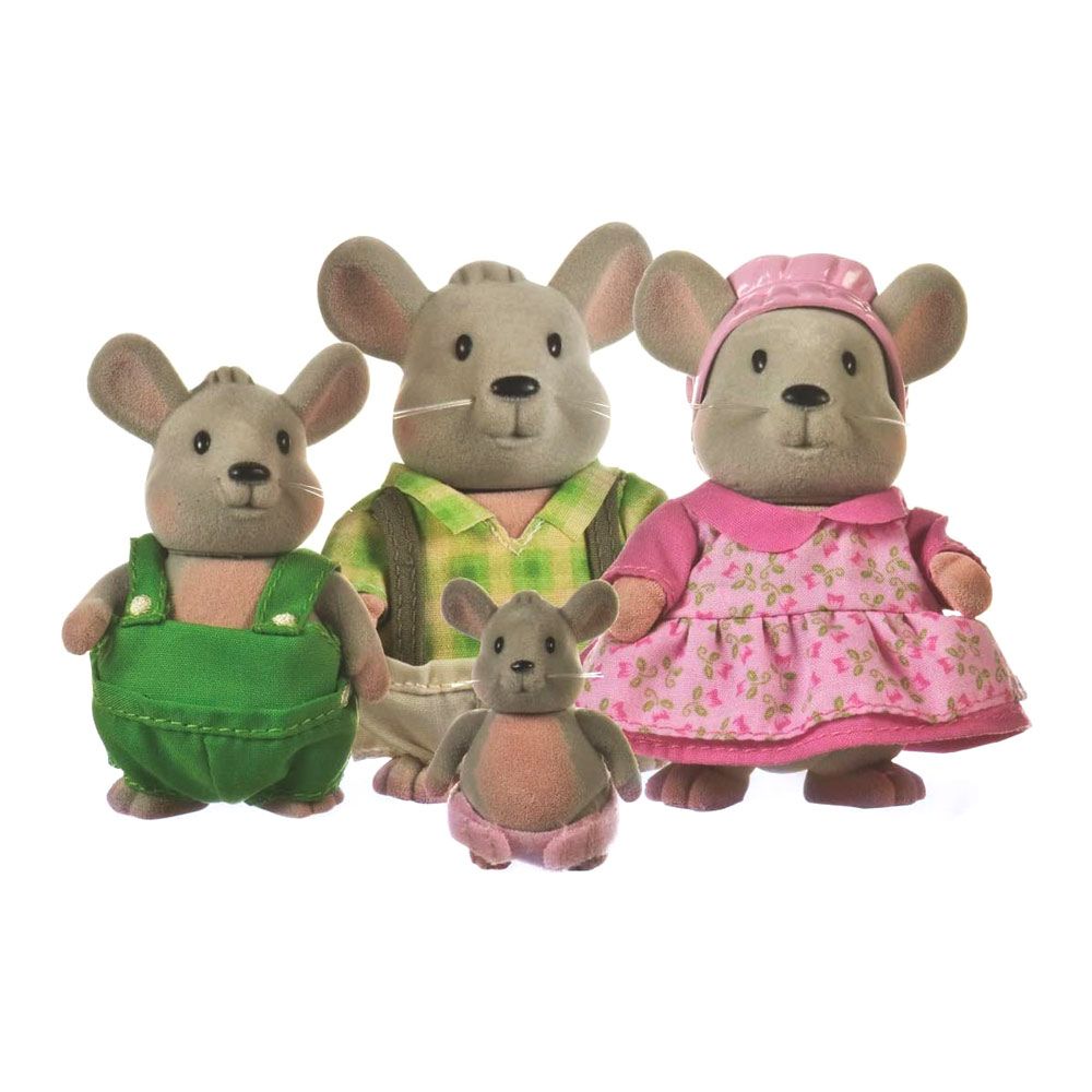 Набір фігурок Lil Woodzeez Сім′я мишей з книжкою (6003M)