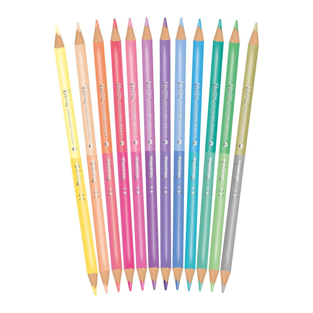 Олівці кольорові Colorino Pastel двосторонні 24 кольори (87737PTR)