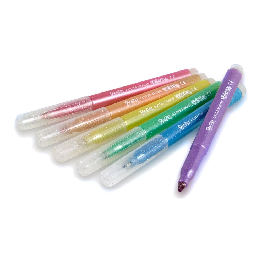 Фломастери Colorino Pastel з блискітками 6 кольорів (82565PTR)