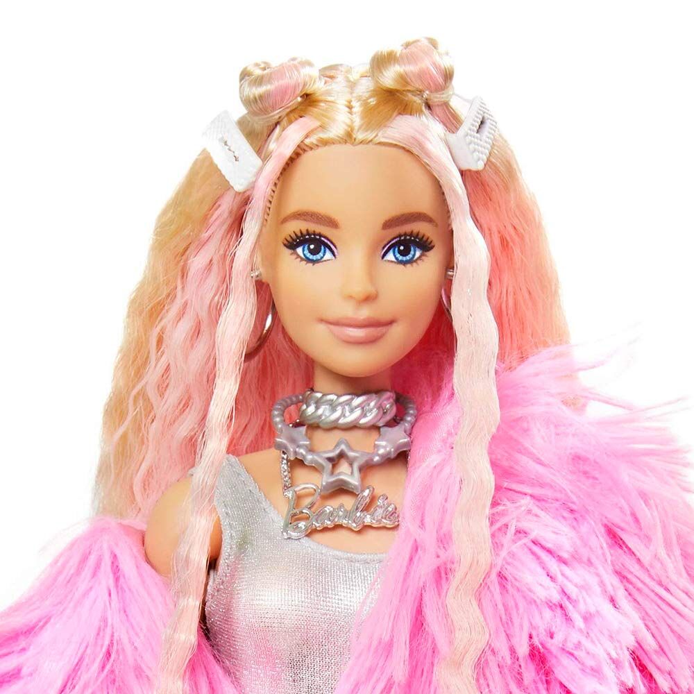 Лялька Barbie Extra у рожевому пухнастому жакеті (GRN28)