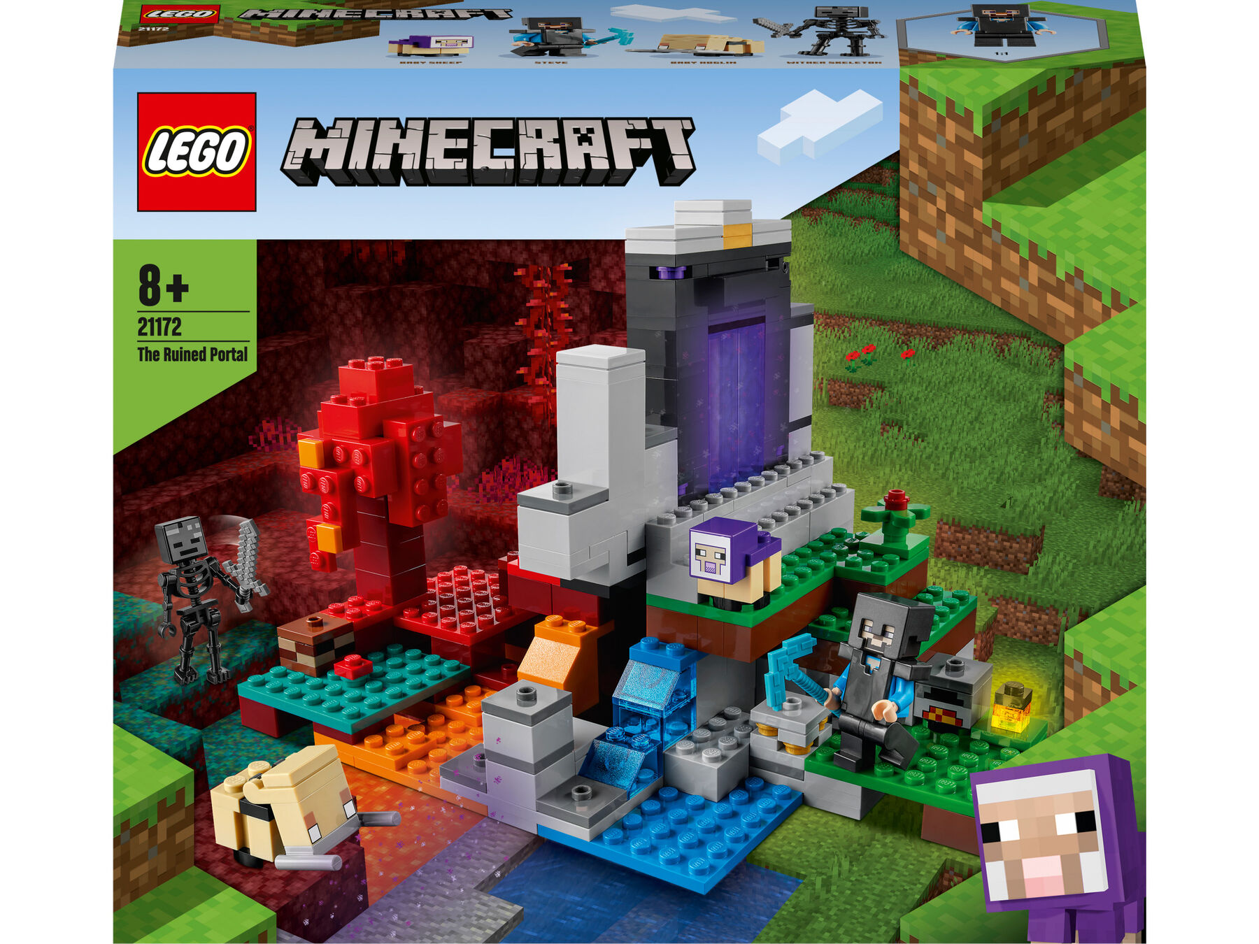 Конструктор LEGO Minecraft Зруйнований портал (21172)