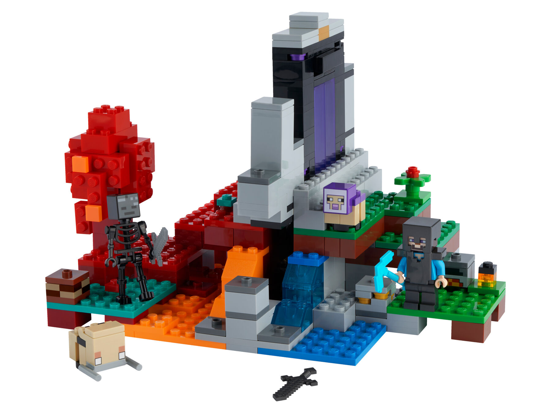 Конструктор LEGO Minecraft Зруйнований портал (21172)